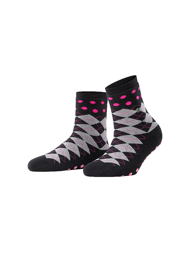 BURLINGTON | Damen ABS Socken Argyle Dot 36-41 | schwarz