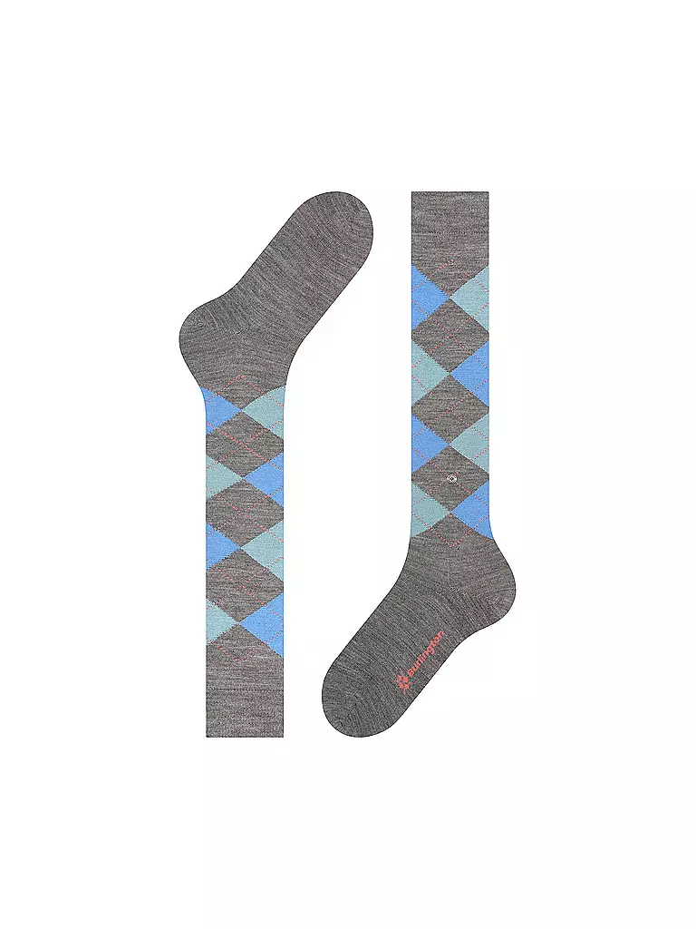 BURLINGTON | Damen Kniestrümpfe MARYLEBONE 36-40 mid grey mel | grau