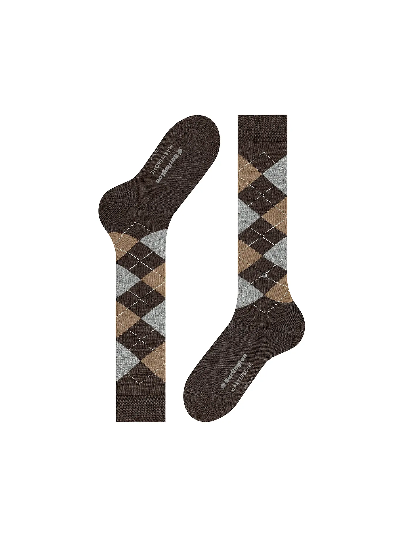 BURLINGTON | Damen Kniestrümpfe MARYLEBONE dark brown | braun