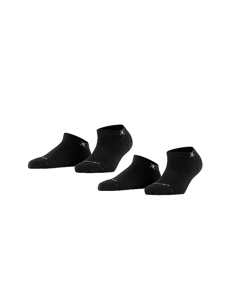 BURLINGTON | Damen Sneakersocken EVERYDAY 2-er Pkg 36-41 black | schwarz