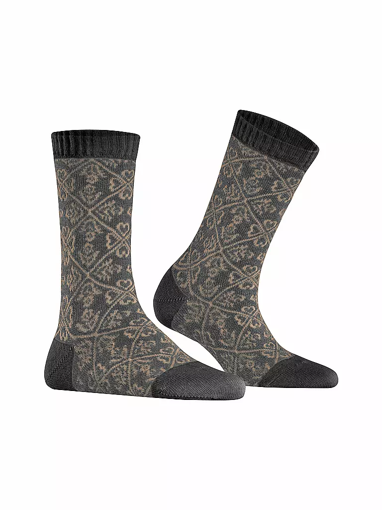 BURLINGTON | Damen Socken COTTAGE KNIT 36-41 carbon melange | grau