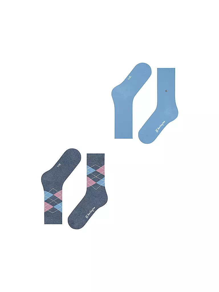 BURLINGTON | Damen Socken EVERYDAY 2-er Pkg 36-41  denim mel | beige
