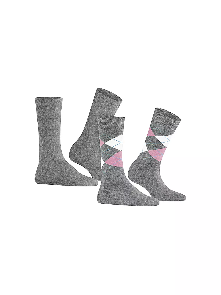 BURLINGTON | Damen Socken EVERYDAY 2-er Pkg 36-41 light grey | grau