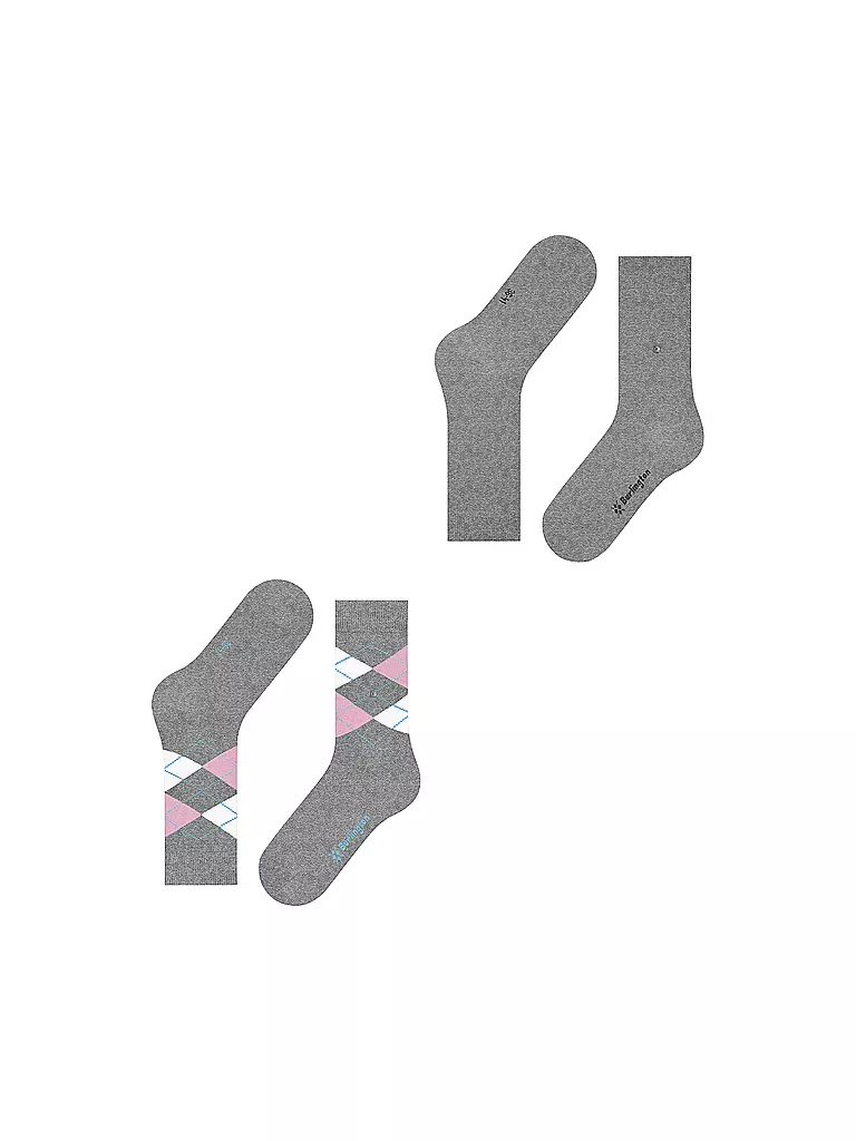 BURLINGTON | Damen Socken EVERYDAY 2-er Pkg 36-41 light grey | grau