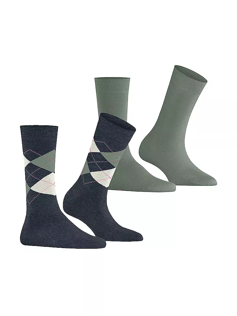 BURLINGTON | Damen Socken EVERYDAY 2-er Pkg 36-41 navy white | blau