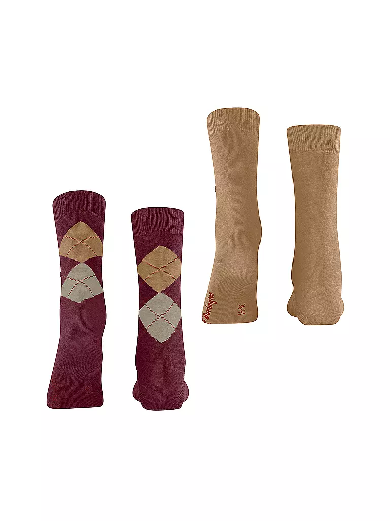 BURLINGTON | Damen Socken EVERYDAY 2-er Pkg 36-41 wine | dunkelrot
