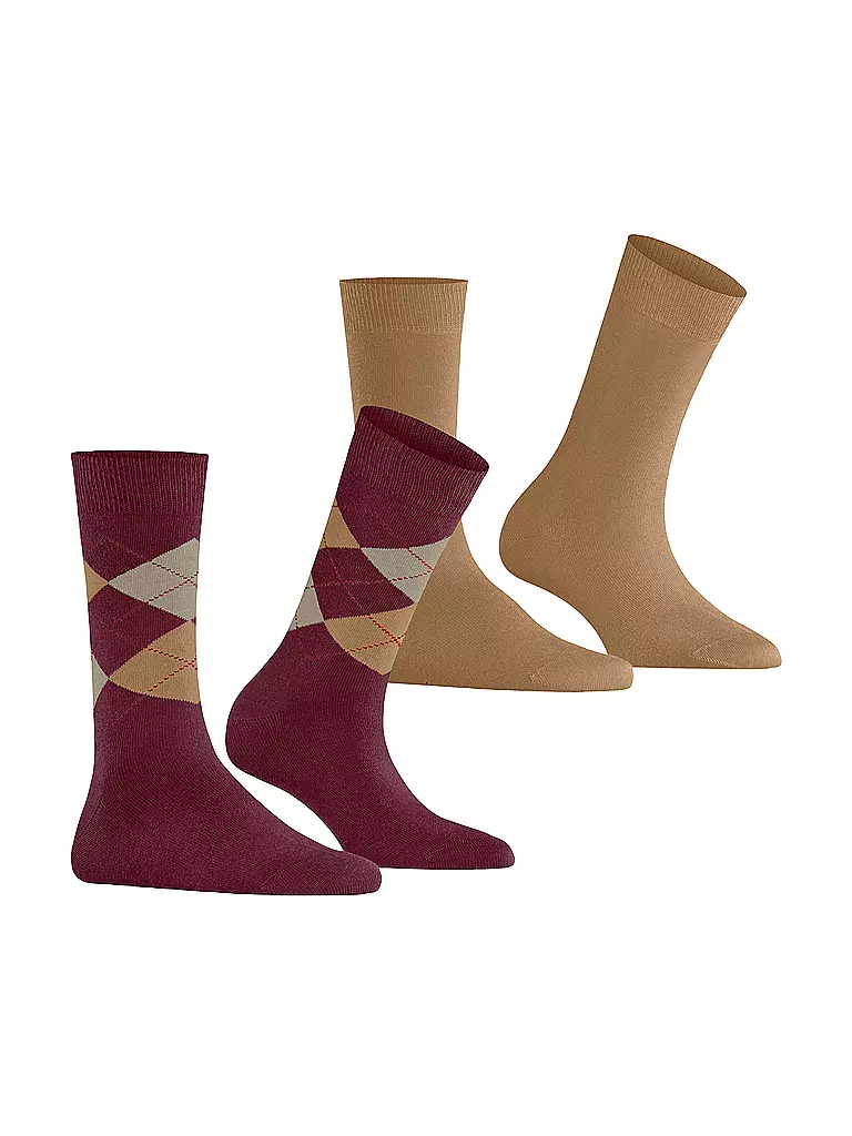 BURLINGTON | Damen Socken EVERYDAY 2-er Pkg 36-41 wine | dunkelrot