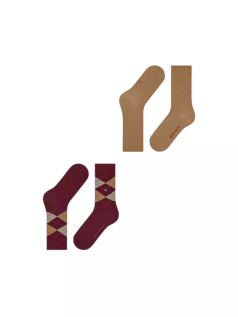 BURLINGTON | Damen Socken EVERYDAY 2-er Pkg 36-41 wine | dunkelrot
