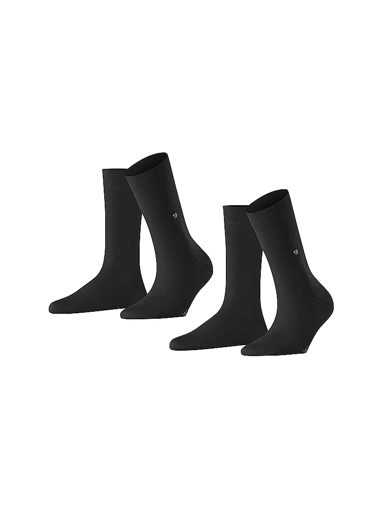 BURLINGTON | Damen Socken EVERYDAY 2-er Pkg. 36-41 black | schwarz