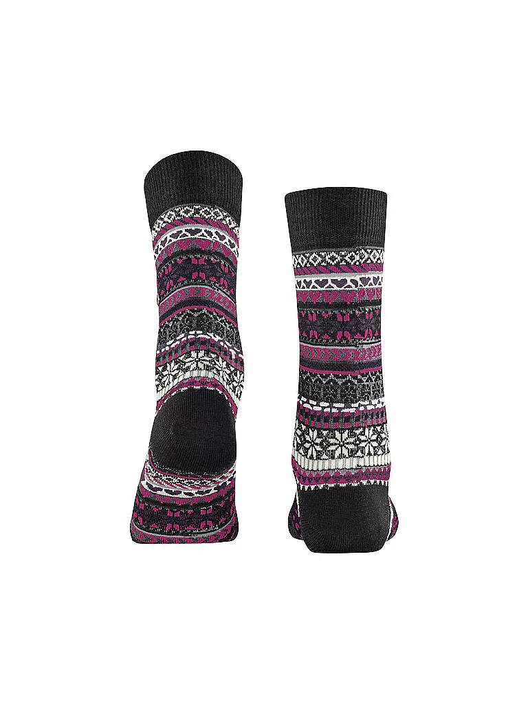 BURLINGTON | Damen Socken FAIR ISLE DELIGHT 36-41 black | camel