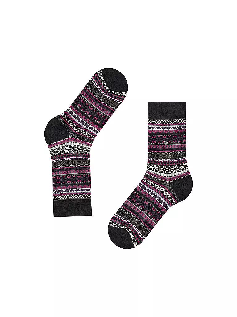 BURLINGTON | Damen Socken FAIR ISLE DELIGHT 36-41 black | camel