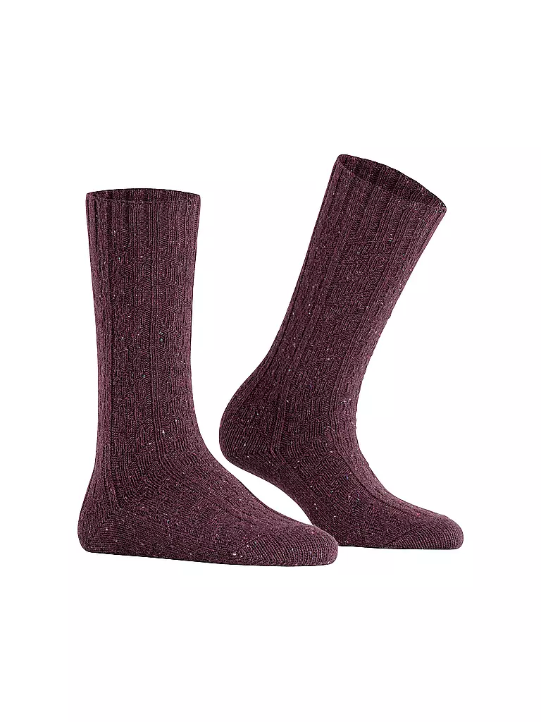 BURLINGTON | Damen Socken TWEED TALES 36-41 carbon merlot | dunkelrot