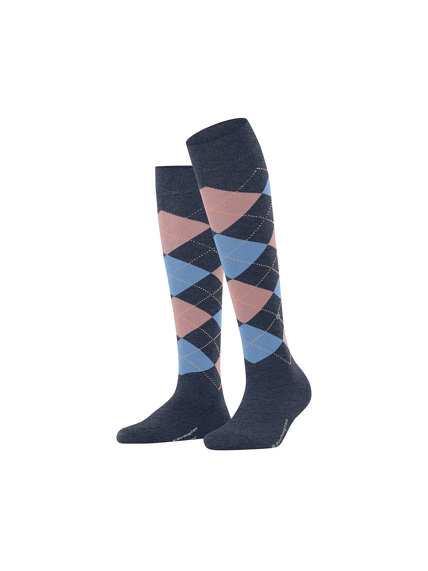 BURLINGTON | Damen Kniestrümpfe MARYLEBONE dark brown | blau