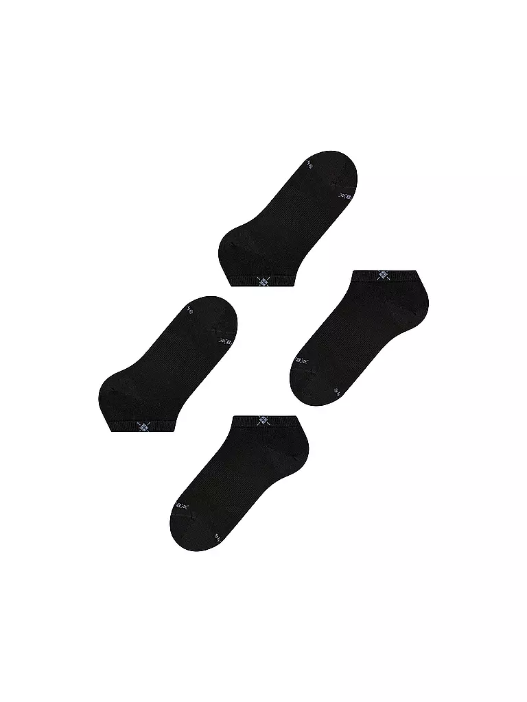 BURLINGTON | Herren Sneaker Socken EVERYDAY 2-er Pkg. 40-46 black | grau