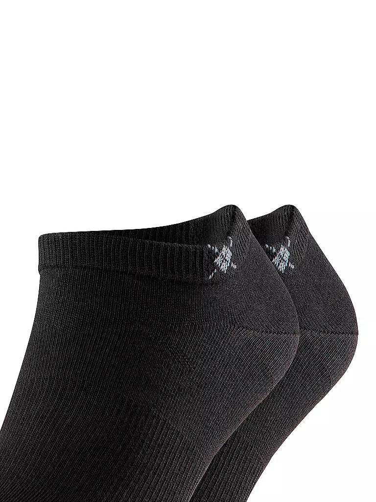 BURLINGTON | Herren Sneaker Socken EVERYDAY 2-er Pkg. 40-46 black | schwarz