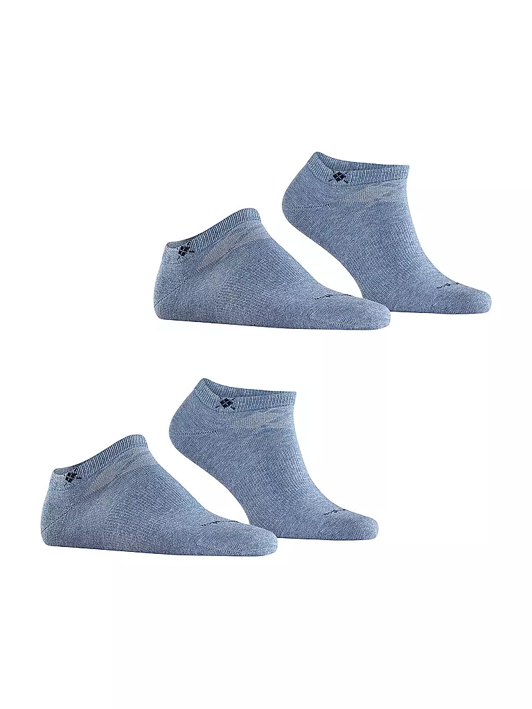 BURLINGTON | Herren Sneaker Socken EVERYDAY 2-er Pkg. 40-46 light jean | schwarz