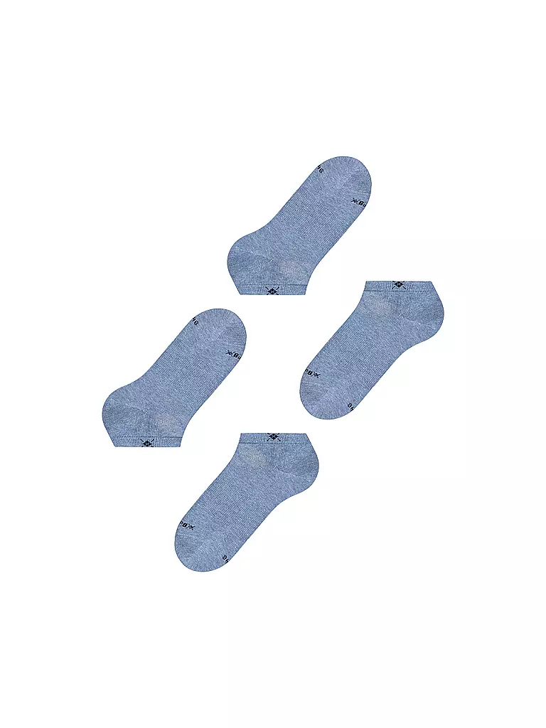 BURLINGTON | Herren Sneaker Socken EVERYDAY 2-er Pkg. 40-46 light jean | grau