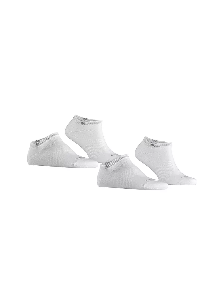 BURLINGTON | Herren Sneaker Socken EVERYDAY 2-er Pkg. 40-46 white | schwarz