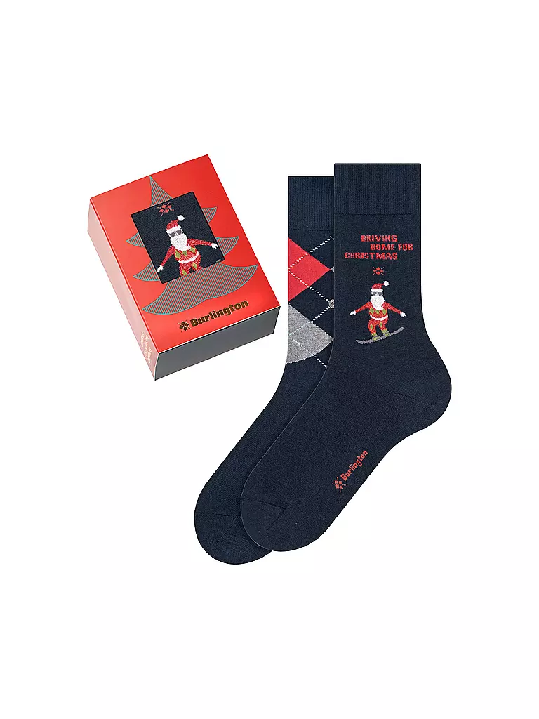 BURLINGTON | Herren Socken 2-er Pkg. X-MAS GIFT BOX 40-46 sortiment | dunkelblau