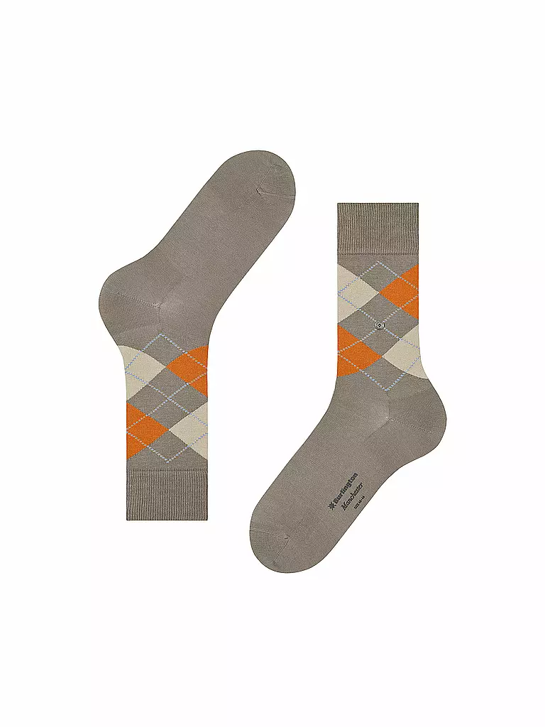 BURLINGTON | Herren Socken 40-46 MANCHESTER cognac | grau