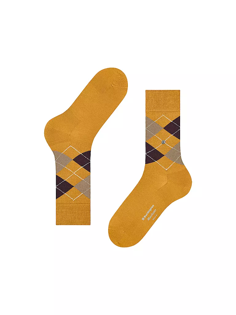 BURLINGTON | Herren Socken 40-46 MANCHESTER dottergelb | gelb