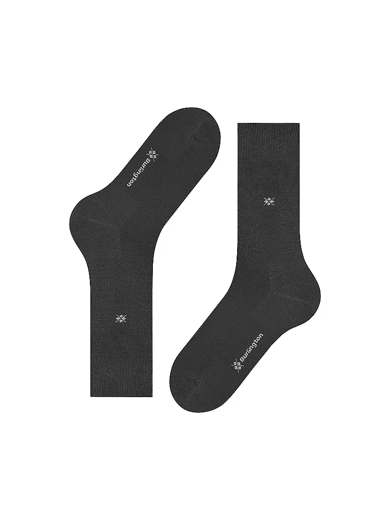BURLINGTON | Herren Socken DUBLIN SO 40-46 anthracite mel. | hellblau
