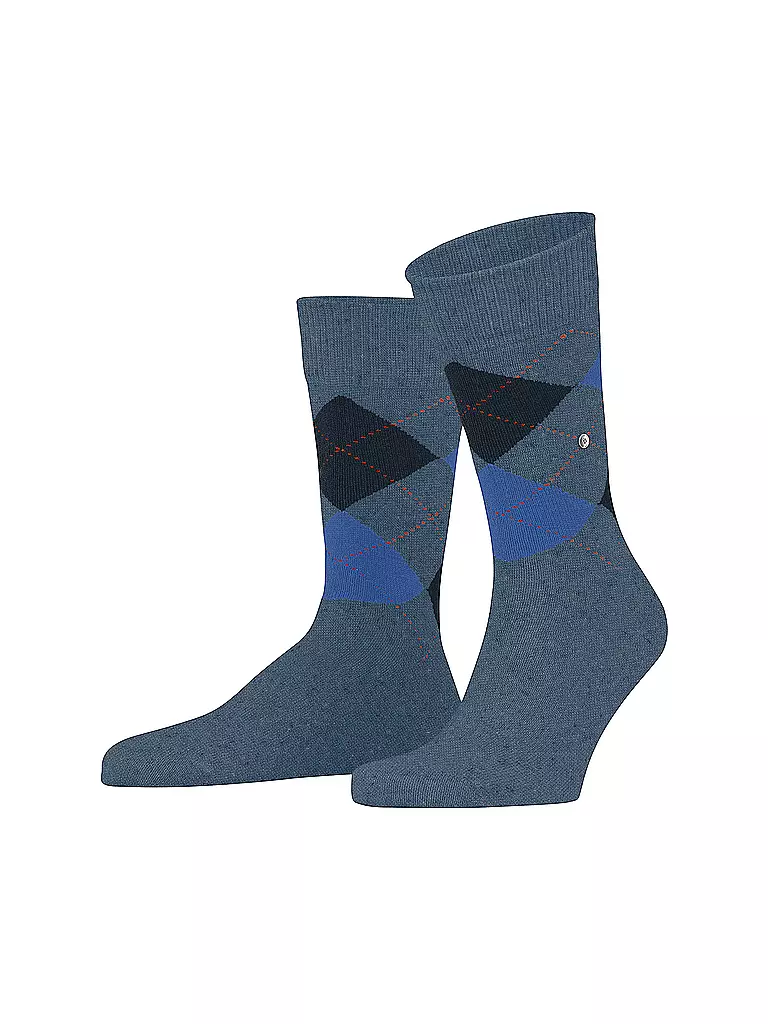 BURLINGTON | Herren Socken DUNDEE 40-46 denim mel | blau