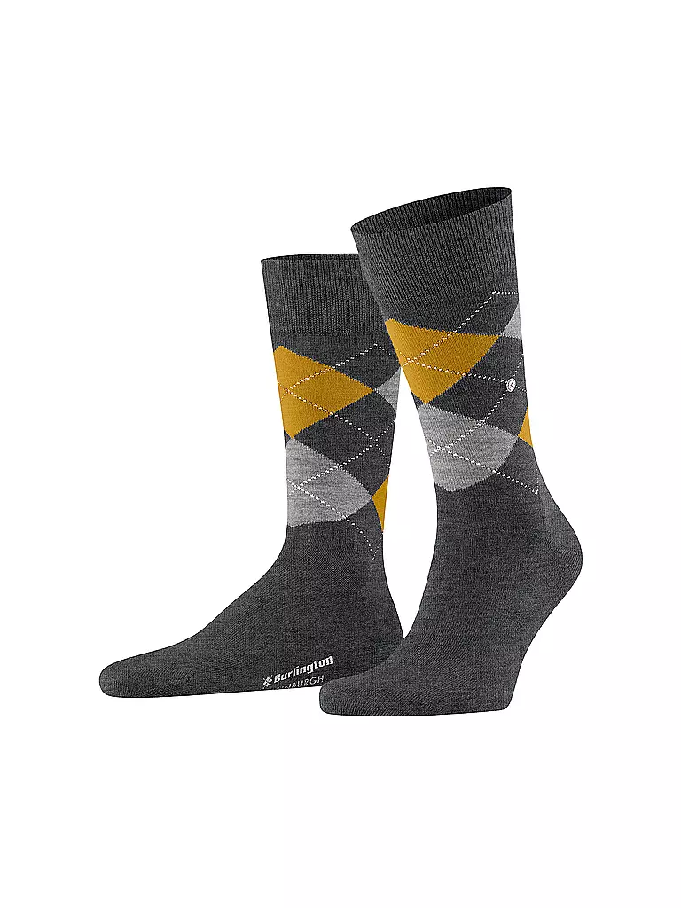 BURLINGTON | Herren Socken EDINBURGH 40-46 asphalt melange | grau