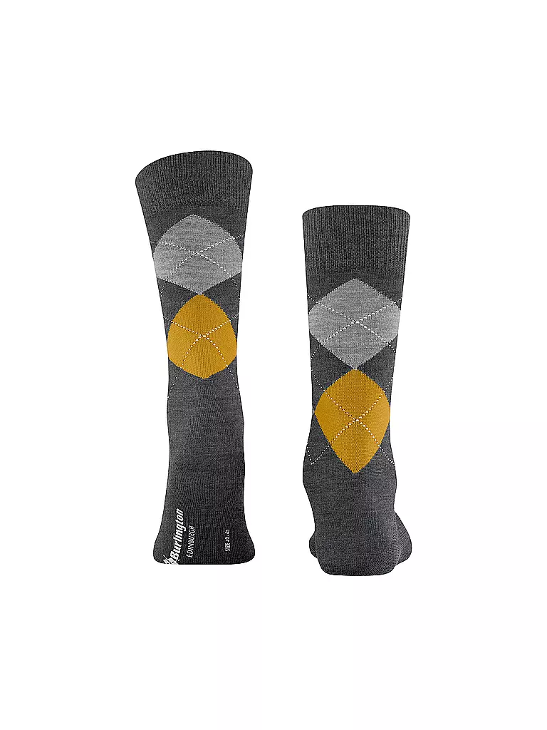 BURLINGTON | Herren Socken EDINBURGH 40-46 asphalt melange | grau