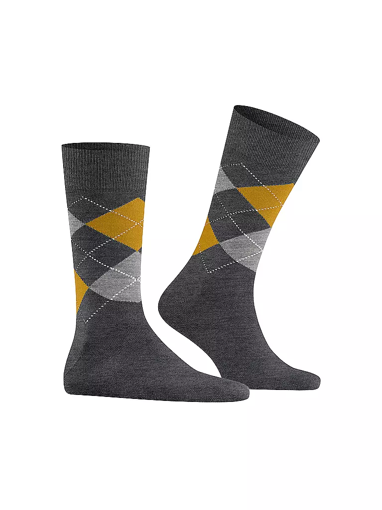 BURLINGTON | Herren Socken EDINBURGH 40-46 asphalt melange | grau