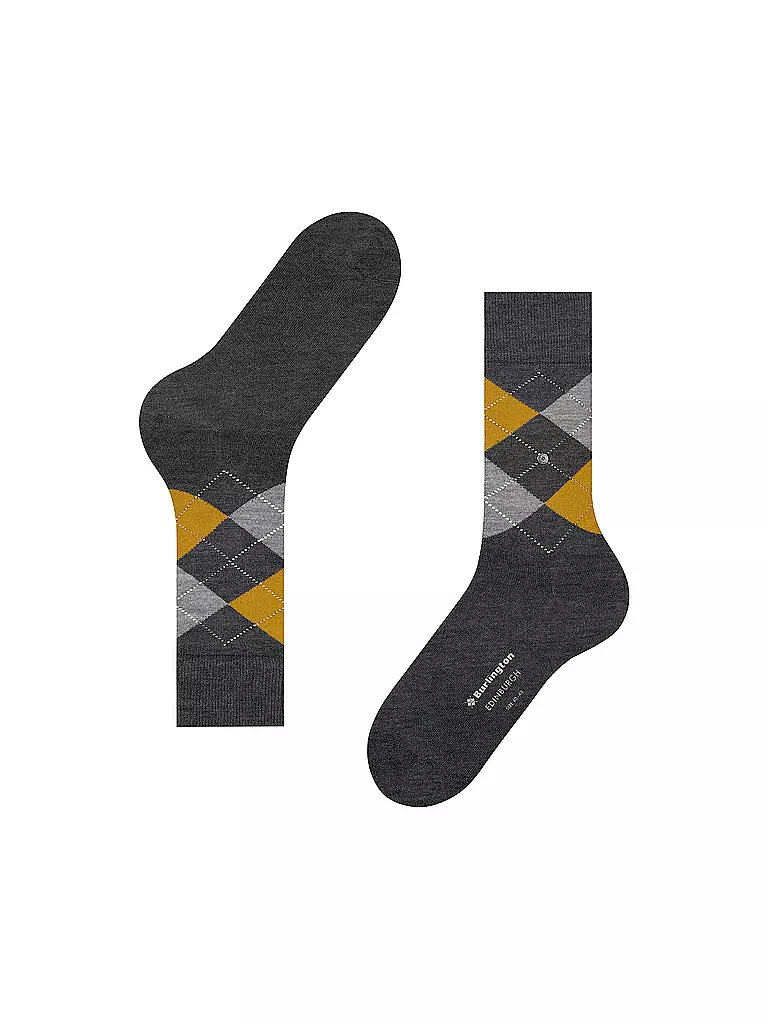BURLINGTON | Herren Socken EDINBURGH 40-46 asphalt melange | grau