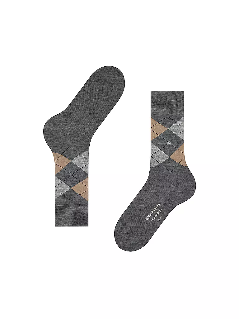 BURLINGTON | Herren Socken EDINBURGH 40-46 dark grey | grau