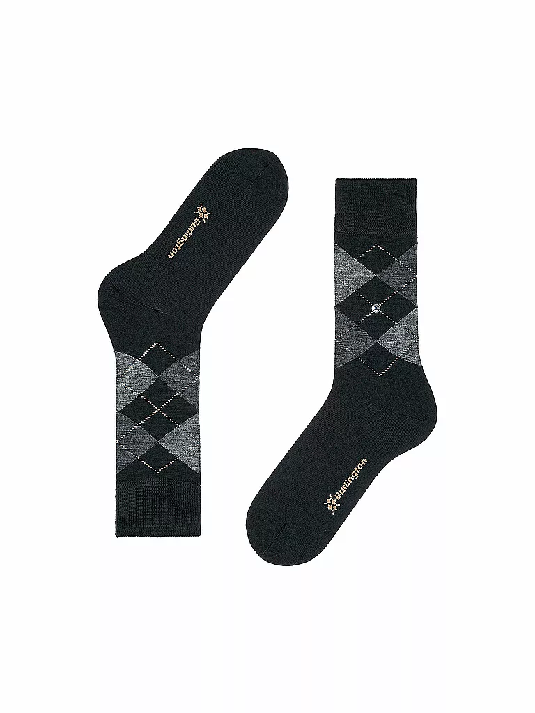 BURLINGTON | Herren Socken EDINBURGH 40-46 schwarz | schwarz