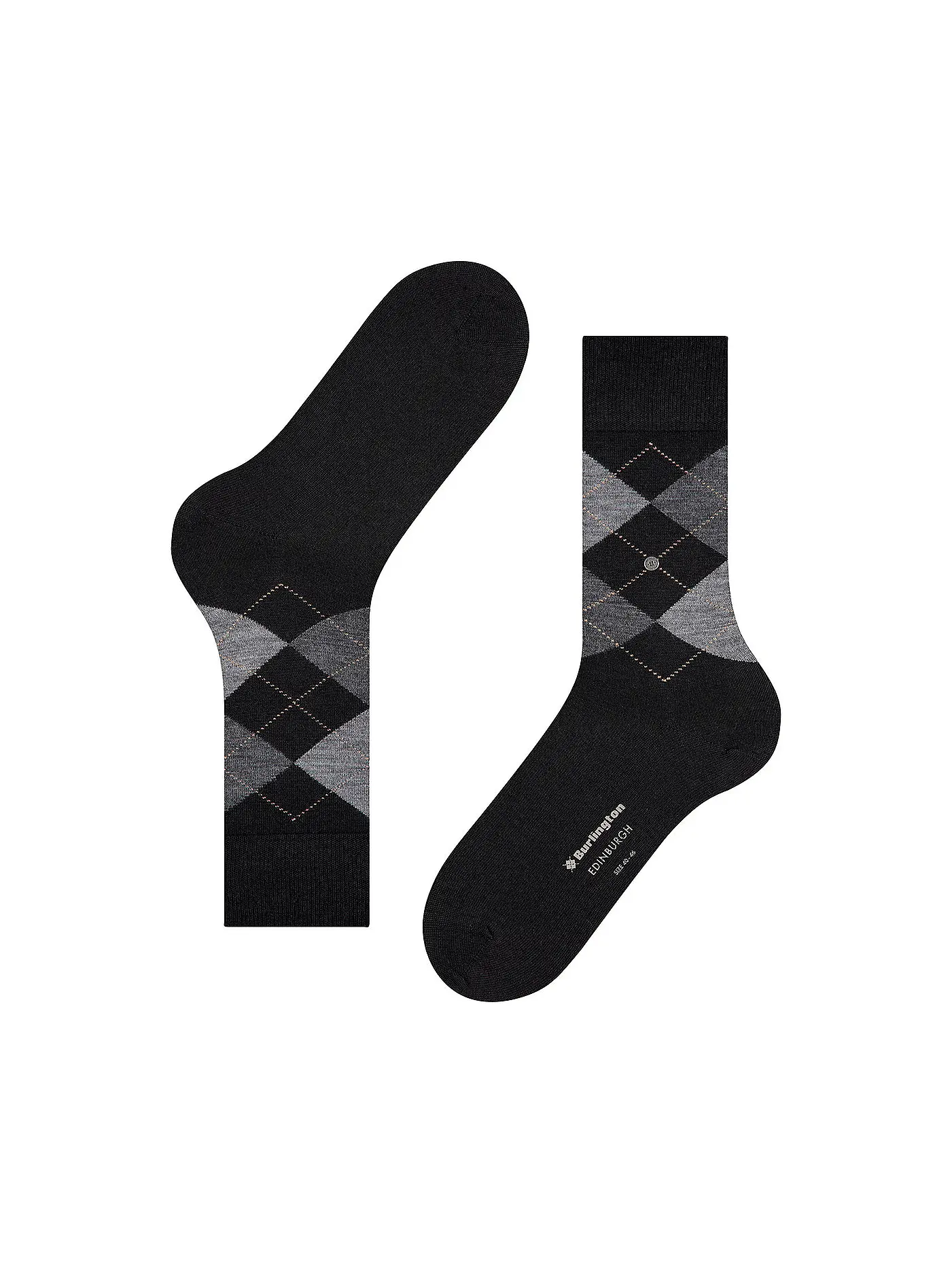 BURLINGTON | Herren Socken EDINBURGH black | schwarz