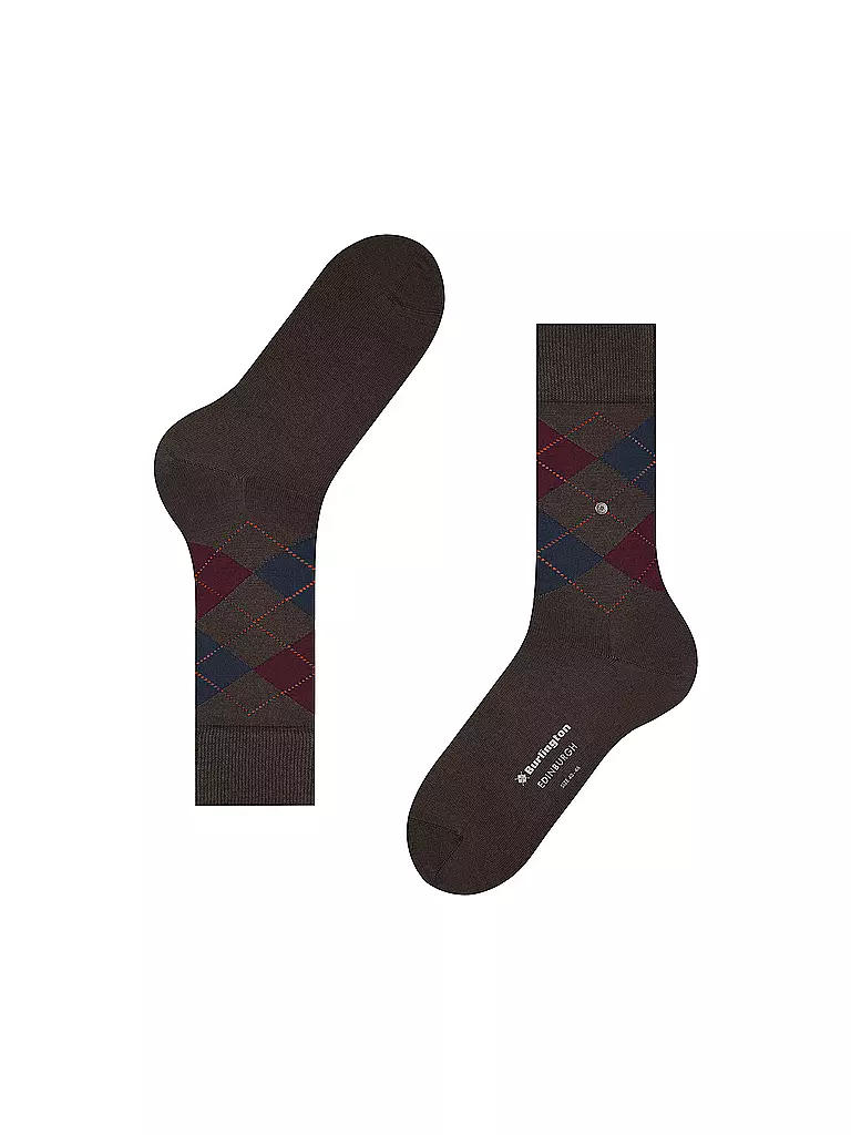 BURLINGTON | Herren Socken EDINBURGH dark brown | braun