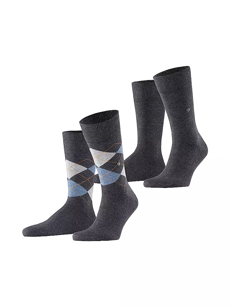 BURLINGTON | Herren Socken EVERYDAY 2-er Pkg. 40-46 anthracite mel. | grau