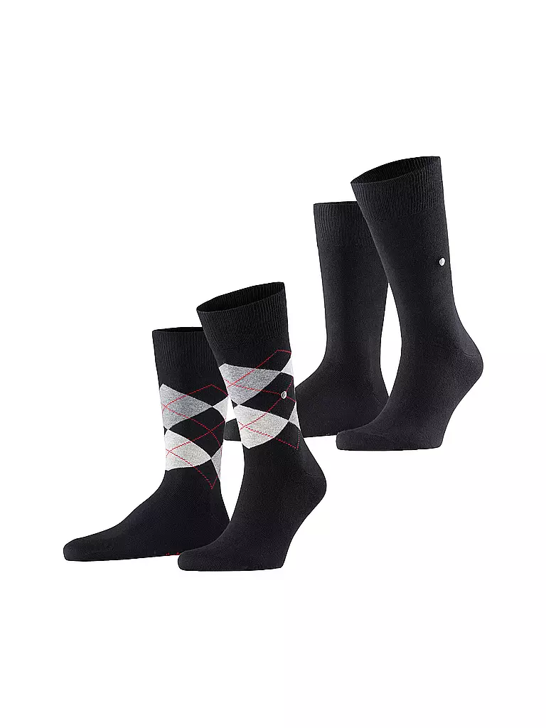 BURLINGTON | Herren Socken EVERYDAY 2-er Pkg. 40-46 black | schwarz