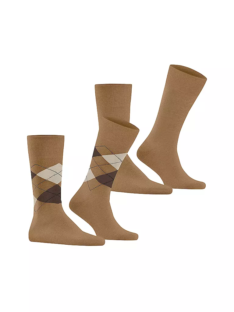 BURLINGTON | Herren Socken EVERYDAY 2-er Pkg. 40-46 brown sugar | camel