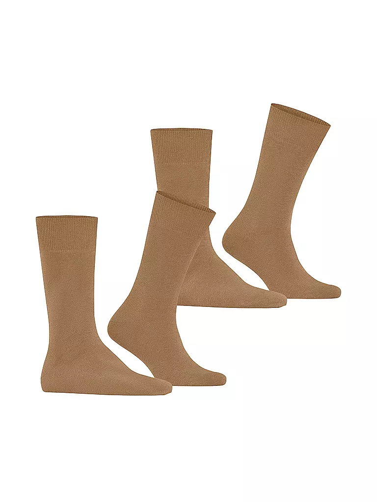 BURLINGTON | Herren Socken EVERYDAY 2-er Pkg. 40-46 brown suger | camel