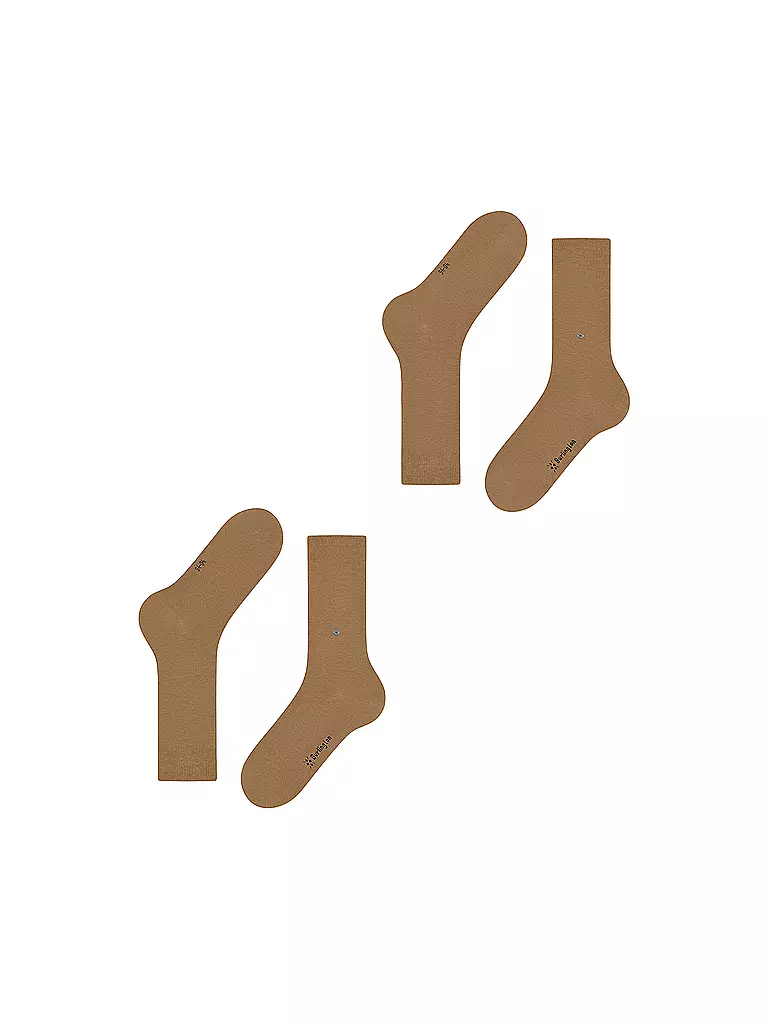 BURLINGTON | Herren Socken EVERYDAY 2-er Pkg. 40-46 brown suger | camel