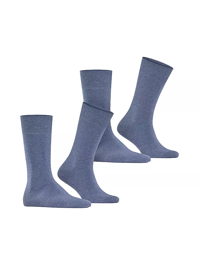 BURLINGTON | Herren Socken EVERYDAY 2-er Pkg. 40-46 light denim | blau