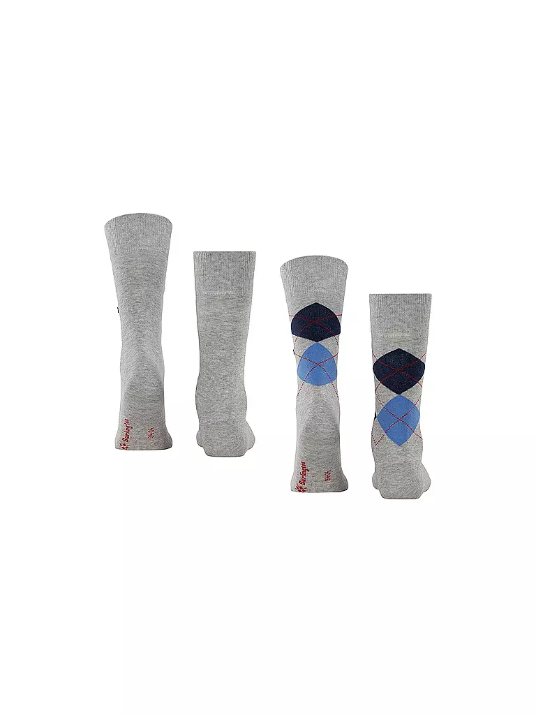 BURLINGTON | Herren Socken EVERYDAY 2-er Pkg. 40-46 light grey | hellgrau