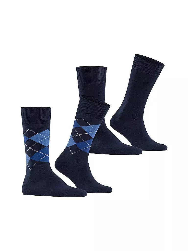 BURLINGTON | Herren Socken EVERYDAY 2-er Pkg. 40-46 marine | hellgrau