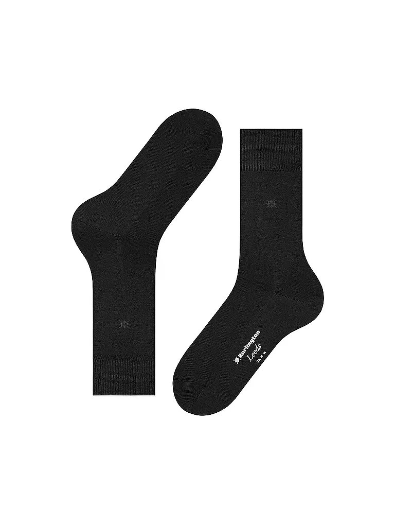 BURLINGTON | Herren Socken LEEDS black | dunkelblau