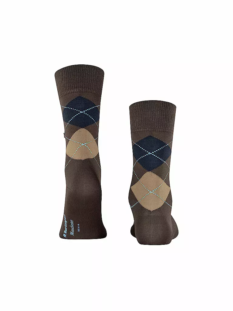 BURLINGTON | Herren Socken MANCHESTER 40-46 chocolate | hellgrau