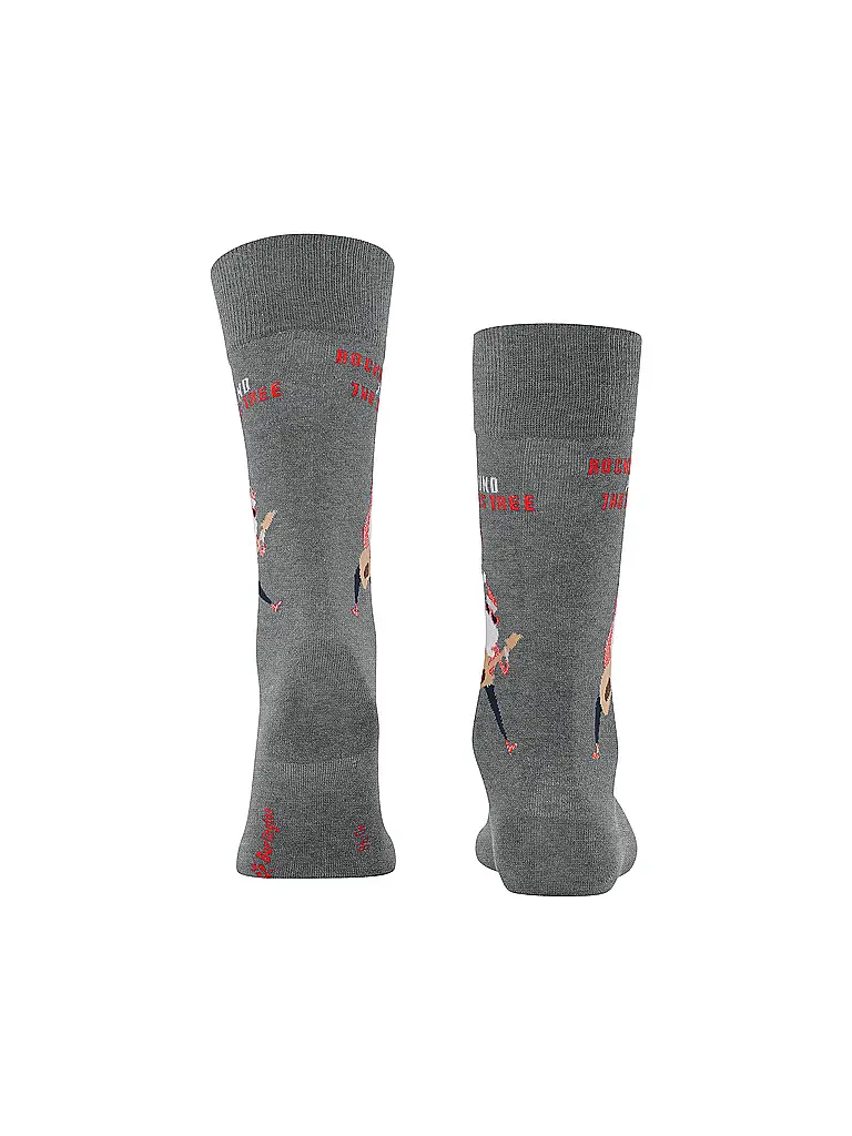 BURLINGTON | Herren Socken ROCKING X-MAS 40-46 light greymelange | Hellgrau