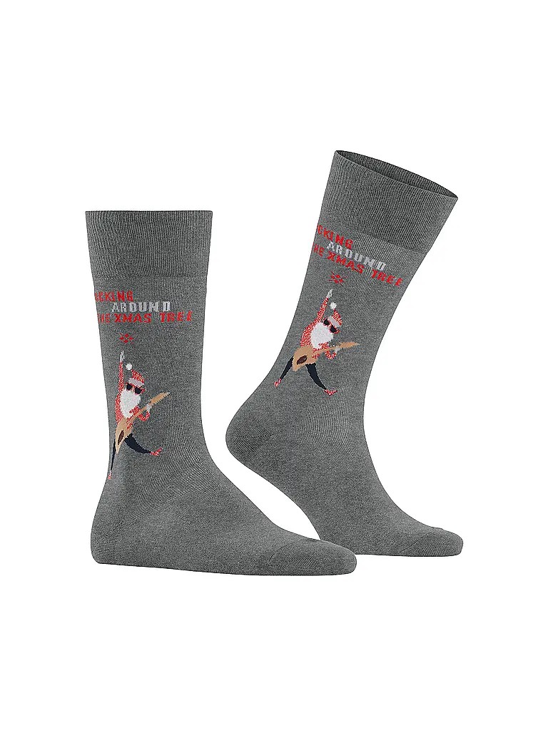 BURLINGTON | Herren Socken ROCKING X-MAS 40-46 light greymelange | Hellgrau