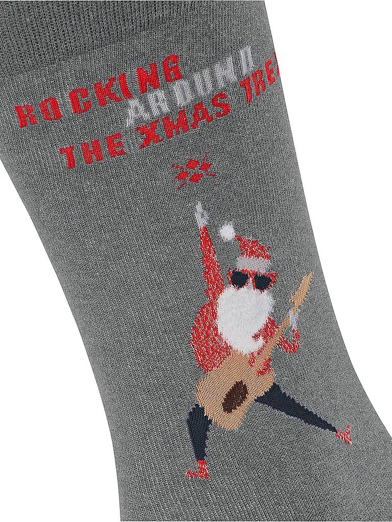 BURLINGTON | Herren Socken ROCKING X-MAS 40-46 light greymelange | Hellgrau