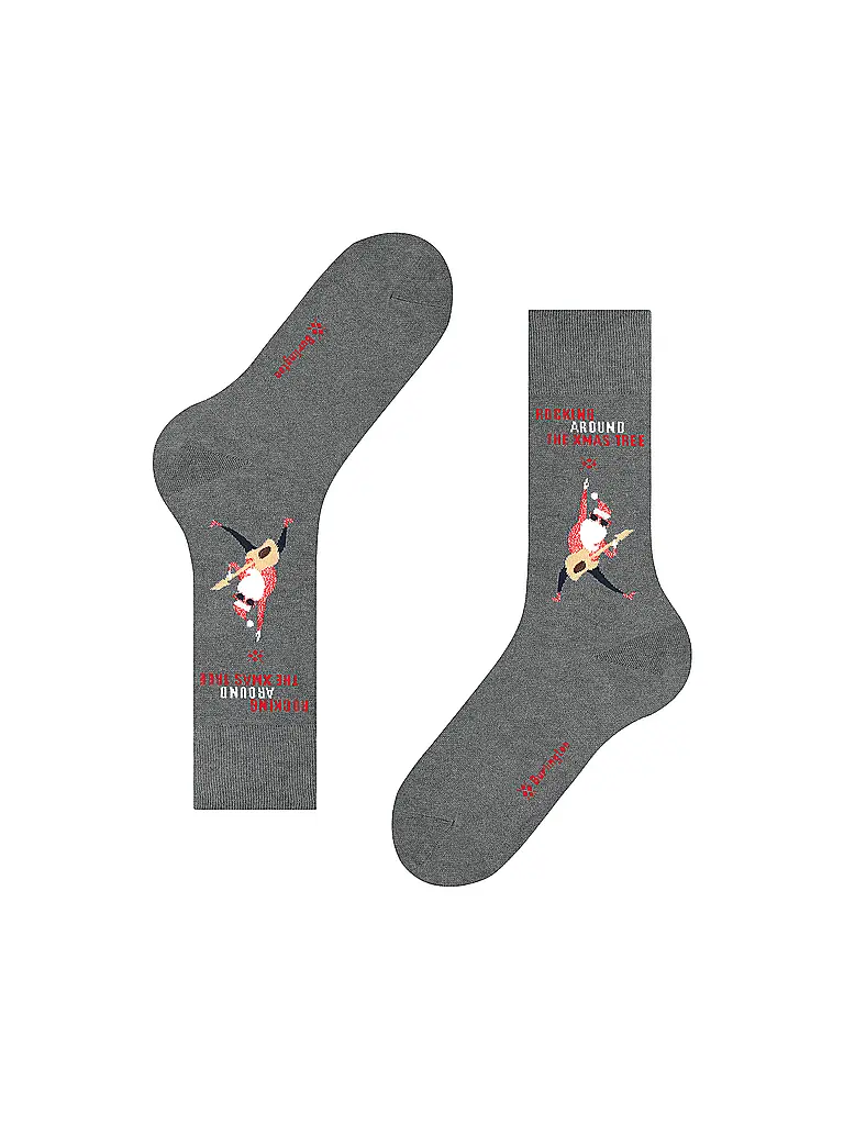 BURLINGTON | Herren Socken ROCKING X-MAS 40-46 light greymelange | Hellgrau