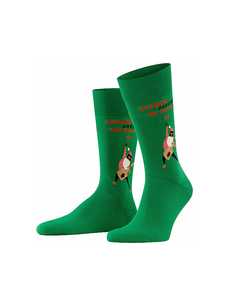 BURLINGTON | Herren Socken Rocking Xmas 40-46 Grass Green | grün